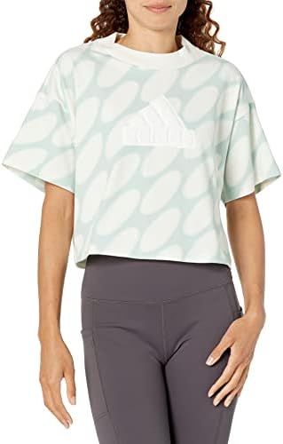 Adidasенска женска маримак идна маица со 3 ленти со 3 ленти