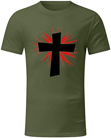 XXBR летни мажи војници со кратки ракави маици отпечаток вера Исус крст за печатење на врвни тренинзи за вежбање спортска маичка