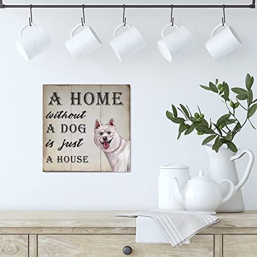 Evans1nism Куќа без куче е само куќа дрвени знаци schnauzer dog wall wallид знак куче мама подарок декоративен homeид уметност новинарска