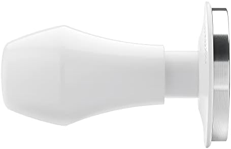 NormCore 53.3 mm еспресо кафе Тампер V4 - пролет натоварен тампер со рамна основа од не'рѓосувачки челик - бела облога од бела