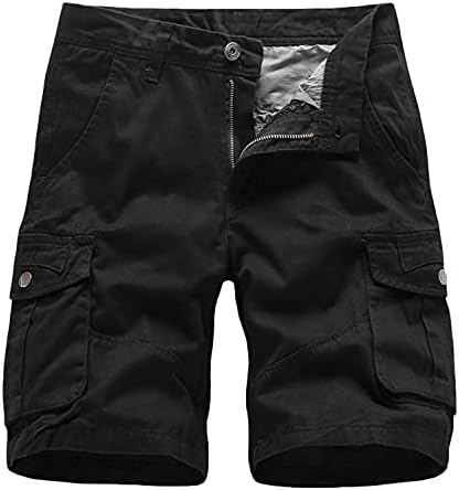 Памук Мулти џебни шорцеви за мажи на отворено летни летни шорцеви со двојки случајни опуштени класични вклопувачки шорцеви