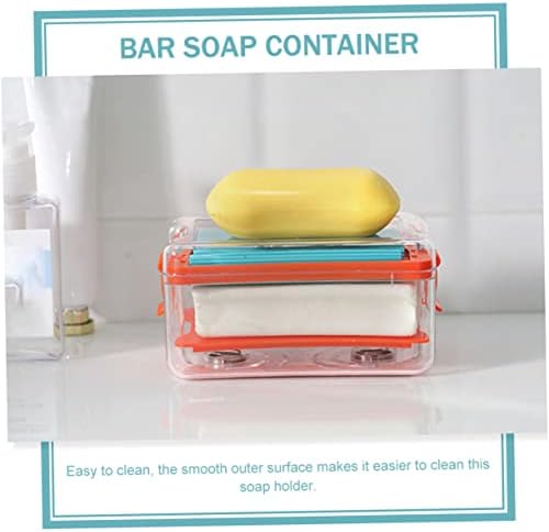 Ceemoon 3PCS SOAP кутија чиста контејнер чиста организаторска кутија патен сад сапунски ролери меурчиња за сапун со ролери и мозоци за