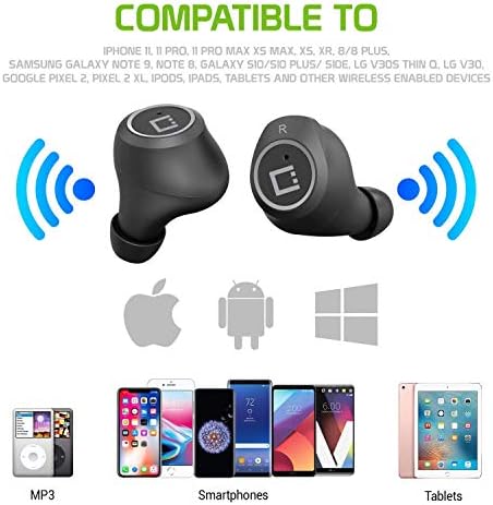 Безжични V5 Bluetooth Earbuds компатибилни со CoolPad Illumina со кутија за полнење за слушалки за уво.