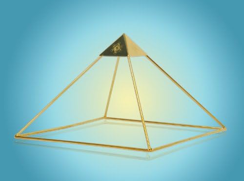 Медитација пирамида- 9 глава медитација пирамида со гравиран метатронски највисок столб злато позлатена за заздравување