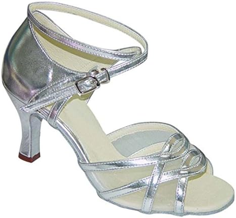 Bluebell чевли рачно изработени женски салса салса свадбен натпревар за танцување чевли Трисија 2,5 “