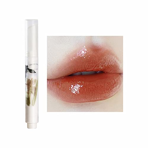 Xiahium lip сјај заптивки мед мелем за усни мелем пенкало не бледнее без стап во водоотпорна навлажнувачка белење црвен кармин природен сјај за
