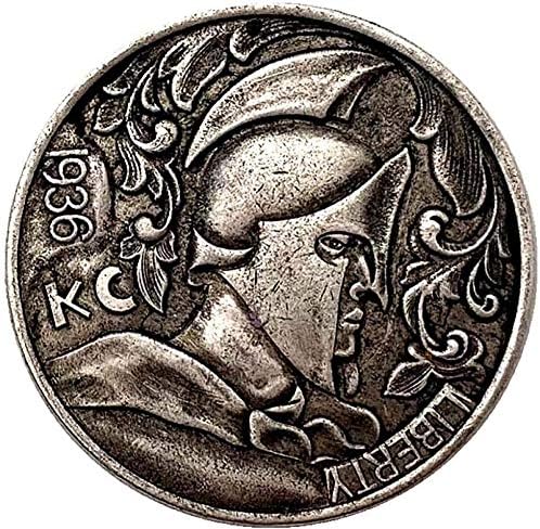 Предизвик Монета Врежана Скитник Монета 1964 Скелет Ангел Копија Орнаменти Колекција Подароци Монета Колекција