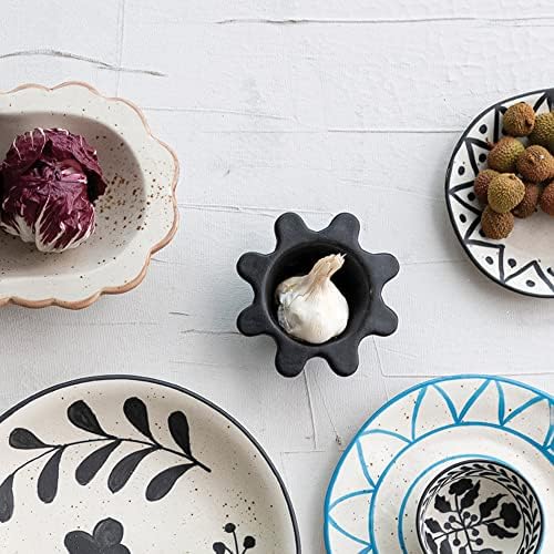 Креативно ко-оп-каменети во форма на цвеќиња, мат црна чинија