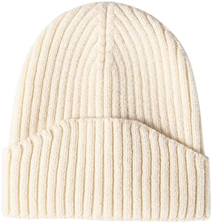 Напоо обични зимски капи зимски плетени манжетни со цврста боја што ја пее зимската капа на отворено