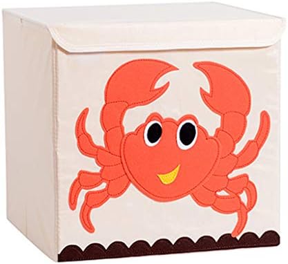 Ченгзуи Креативен Цртан Филм Кутија За Складирање Играчки Со Животински Модел Со Флип Капак Постелнина Преклоплива Кутија За Играчки Ковчези Организатор