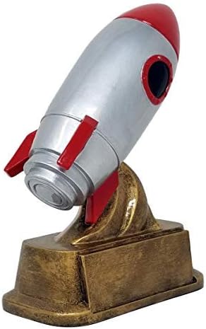 Деценија Награди Трофеј На Ракетен Брод-Награда За Класично Вселенско Летало - 6 Инчи Висока-Врежана Плоча На Барање