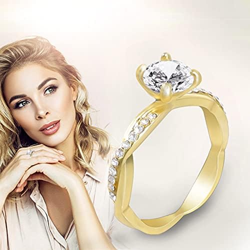 Свадба прстен невестински дијамант циркон бенд Сребрен прстен ангажман Елегантен прстен машки прстен