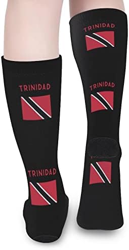 Тринидад Знаме Боја Појавување На Високи Чорапи Модни Спортови Топли Чорапи За Мажи Жени