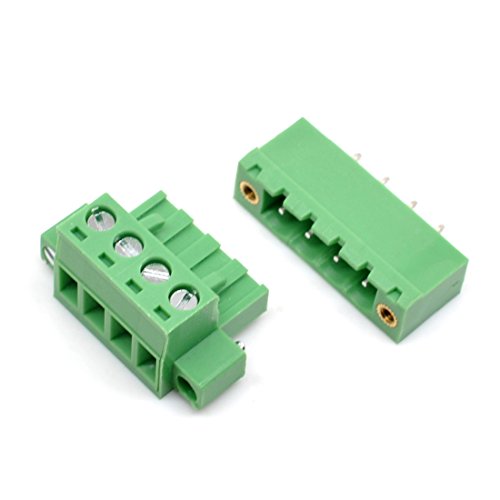 Willwin 20pcs 5.08mm Pitch 3 пин PCB приклучок за приклучување на терминални блокови конектори зелена