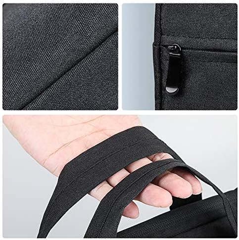 Boifun носичка торба 17,5 инчи преносен ДВД плеер, торба за ракав за лаптоп за патувања, носете ја рачката за компјутерски тетратка MacBook, црна