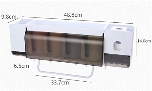 MXJCC, држач за четки за заби, монтиран, автоматски комплет за стискави за паста за заби -Магнетски држач за четки за заби за бања