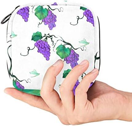 Овошно грозје Санитарна торба за складирање на салфетка за салфетка, преносен период, торбички торбички за период за менструална чаша со патент