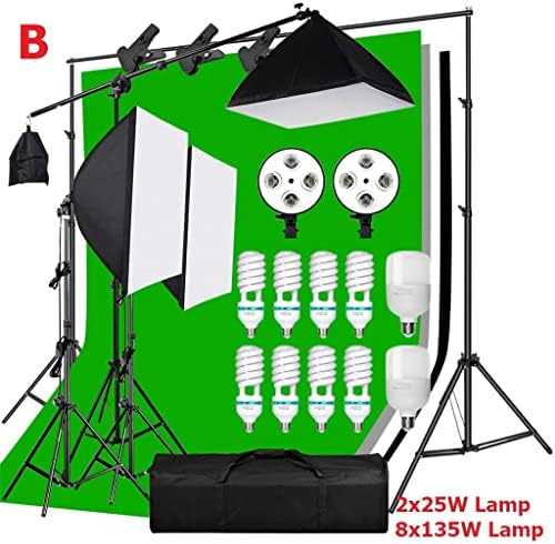 Комплет за фотографско осветлување на SeaSD 4 држач за ламби за приклучок 1.6 * 3m позадина Позадина за платформа за платформа за кантила за поддршка за фото студио