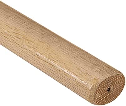 uxcell 28 инчи чекан долга дрвена рачка рачка за замена на дрва за чекан од санки овално око даб дрво