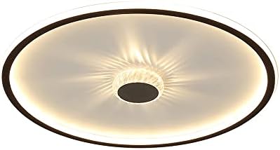 Атај тавански светла, тркалезна таванска ламба, прилагодлива температура со три бои, LED модерна едноставна таванска светлина, близу до тавански