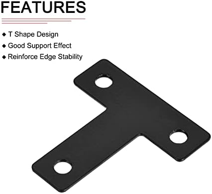 DTGN 1.57 x1.57 T Загради-10Pack-Добро За Поправка На Поправка На Мебел-Издржливи Плочи За Прицврстување На Железо W/Завртки-Црно