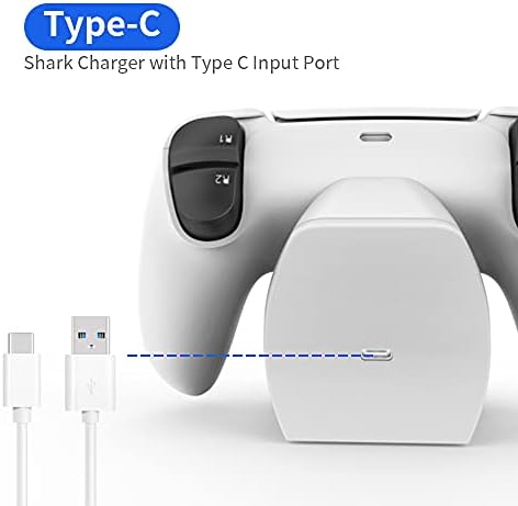 Ejgame PS5 Контролер Полнач, Полнење Приклучете Станица СО USB Брзо Полнење станица &засилувач; LED Индикатор ЗА PS5 Контролер