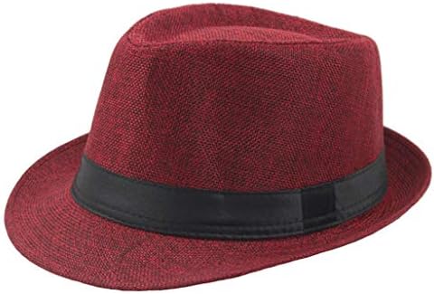 Унисекс жени мажи Класик Федора Шапка Широк облик на рамен џез Панама капа капачиња за бејзбол капа за жени