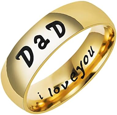 Прстени од жлез пристигнуваат не'рѓосувачки прстен те сакам врежан челичен накит прстен тато тато машки прстени обичен прстен