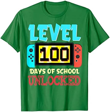 Teенски кошули на Tee 100 дена попаметно графичко писмо печати студенти на врвови кратки ракави новини маица тинејџери