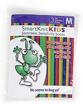 SmartKnitKids Сензорно-пријателски чувствителна чувствителност Беспрекорни чорапи-6 пакувања црни, јаглен и бело, XX-големи)