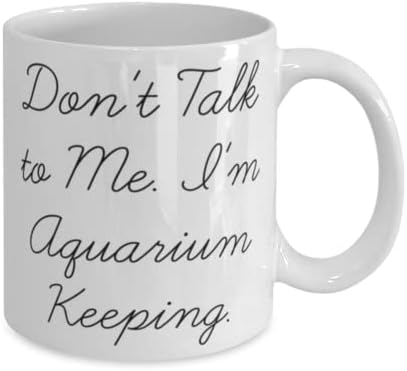 Игра на новини не зборувај со мене. Јас сум аквариум. Аквариум чувајќи кригла 11oz 15oz, loveубов аквариум чувајќи подароци, чаша за мажи жени