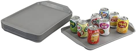 SAEDY 8 пакет за брза храна за сервирање, сива пластична послужавник за јадење