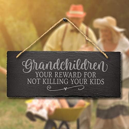 Внуци Вашата Награда За Не Убивање Деца Врежана Виси Чеша Плакета Хумор Баби И Дедовци Подарок