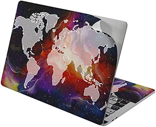 Lex Altern винил кожа компатибилен со MacBook Air 13 Inch Mac Pro 16 Retina 15 12 2020 2019 2018 Универзум Светски мапа галаксија простор