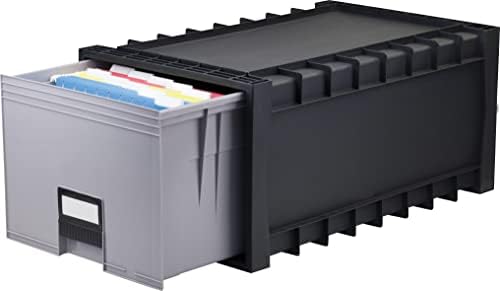 Storex 24-инчен кутија за складирање на архиви за датотеки за висина големина на буква, сива боја