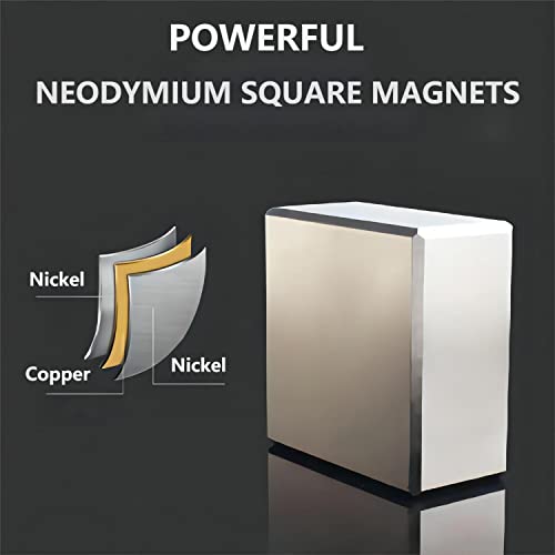 AENL 1 Парчиња 40x40x20mm Супер Силен Неодимиум Голем Квадратен Магнет Блок, Постојан Правоаголен Магнет N42 Моќни Тешки Ретки