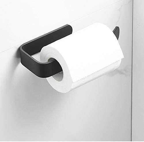 HXXDXDP Држач за Тоалетна Хартија без Дупчење Решетка За Крпи За Монтирање На Ѕид Црн Моден Простор алуминиумски полици за хартија за