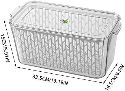 Кутија За Складирање Фрижидер Одвод На Зеленчук И Овошје Кутија За Чување Свежа Кутија За Чување Храна Запечатена Кутија За Складирање Јајца Завршна