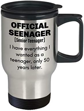 Сенагер, Официјален Постар тинејџер нерѓосувачки челик 14 мл патна кригла, бејби бумер постар подарок