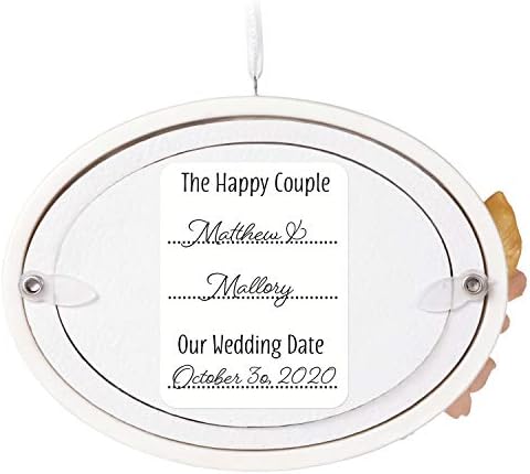 Hallmark Keepsake Christmas Ornament 2020 година датум направен за едни со други свадбени порцелански фото рамка