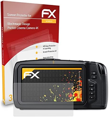 atFoliX Заштитник На Екранот Компатибилен Со Blackmagic Дизајн Џеб Кино Камера 4k Заштита На Екранот Филм, АНТИ-Рефлектирачки И Амортизирачки