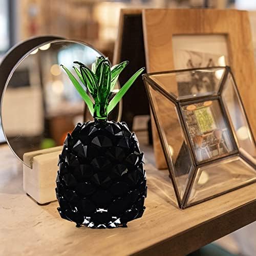 Висат лабава украси кристални украси креативни украси за подароци од црна ананас, роденденска експресија на подароци бројач на леопард скулптура