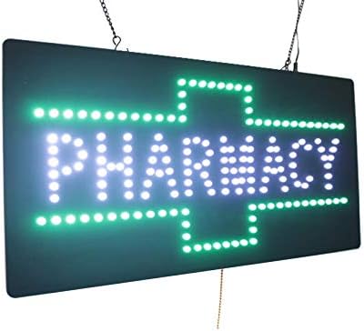 Знак за аптека, знаци на врвни знаци, LED Neon Open, продавница, прозорец, продавница, бизнис, дисплеј, подарок за големо отворање
