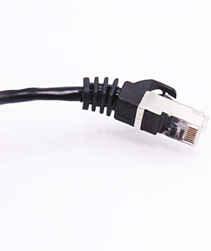 Hosecurance Black 60ft CAT5E RJ45 CAT5 Ethernet Network Cable за рутери, компјутери, DVR