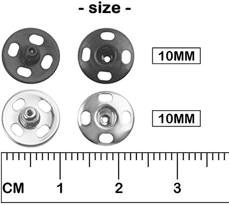 120 комплети копчиња за шиење, метални прицврстувачи за прицврстувачи на копчињата за притискање на копчето за шиење занаетчиска