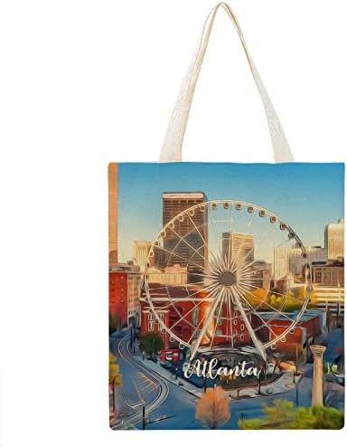Атланта плажа Тота торба во градот Преглед на намирници за намирници за невестинска забава тота торбички торби за жени за шопинг за жени