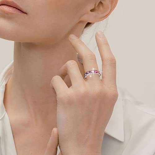 Прстени прстени за жени, елегантни златници за венчавки прстени симпатична гроздобер сребро рачно изработен силиконски прстен за тинејџери