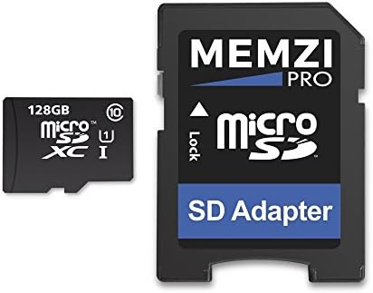 MEMZI PRO 128gb Класа 10 80MB/s Микро SDXC Мемориска Картичка Со Sd Адаптер За Акциони Камери Panasonic