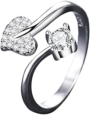 2023 година Нова лизгачка бела дами чист имитација прстен сребрен бакар прстен позлатен loveубовен прстен сет роза