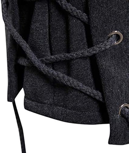 Машка нова цврста боја темна долга качулка јакни лабави џемпер-палта есен зимски топол патент со долги ракави за надворешна облека m-2xl